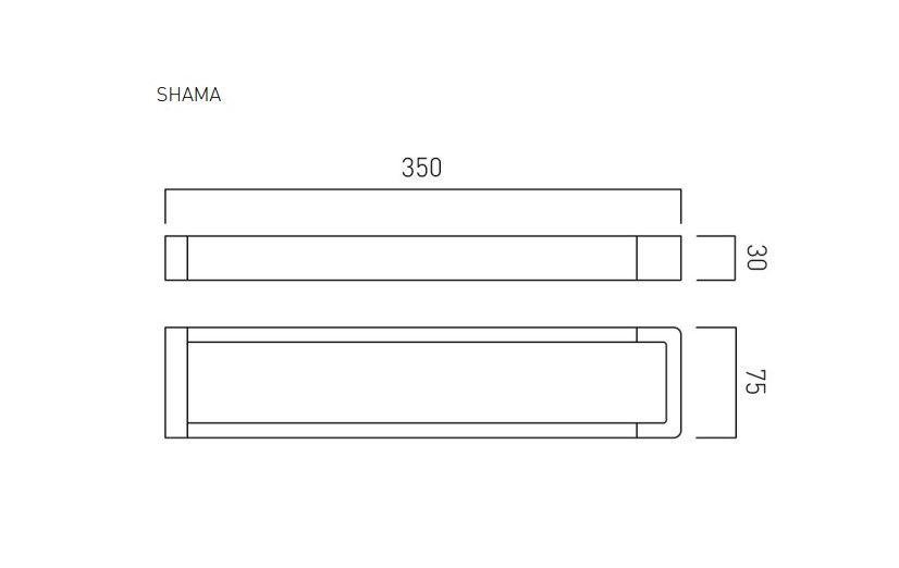 Thumbnail: Vado SHAMA 350mm Double Towel Rail