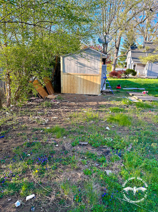 Wooden shed construction site, Pegasus Construction