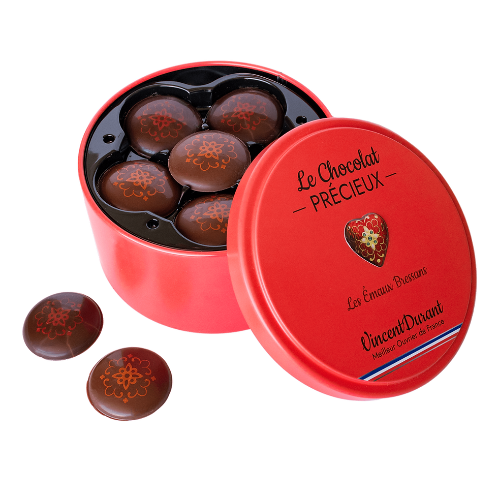 Thumbnail: Coffret LE CHOCOLAT PRÉCIEUX - Safran délicat et Piment fruité - 24 chocolats