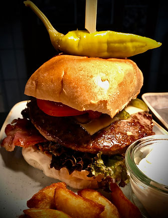 Burger im Restaurant