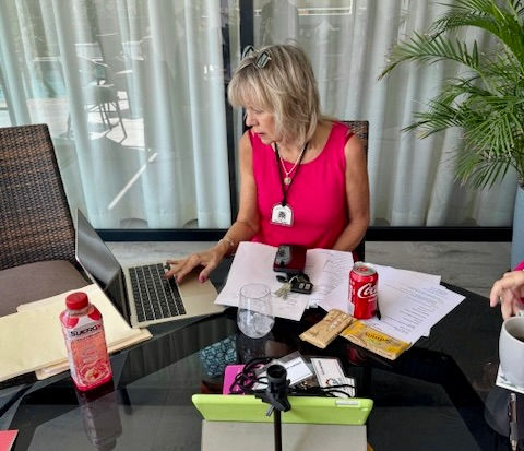 Jan (President) busy working