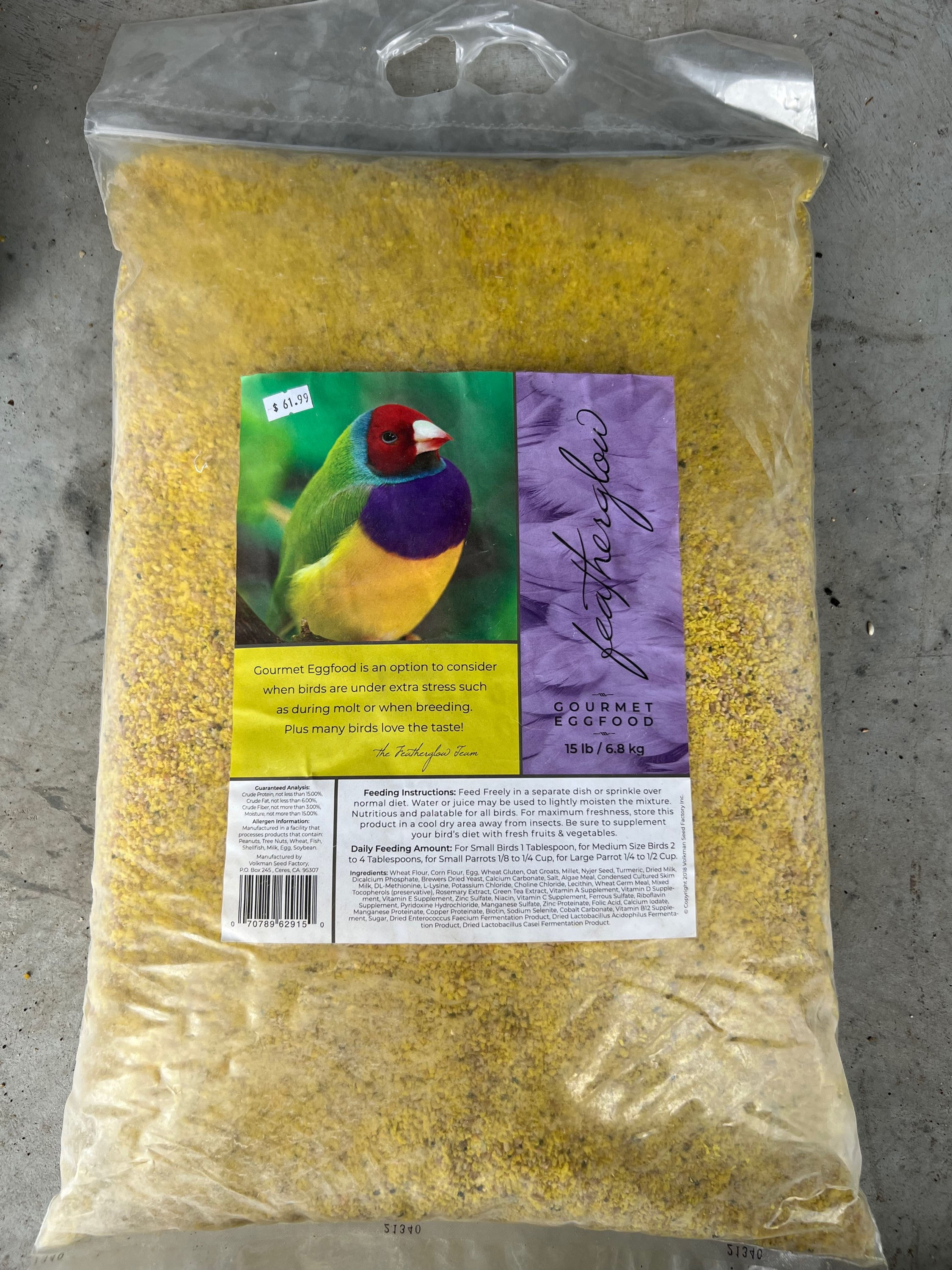 FeatherGlow Gourmet EggFood 15LB