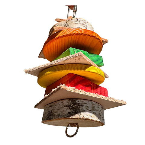 Birdie Birds- Triple Stacker Hamburger Bird Toy | Birdie Bird Aviary