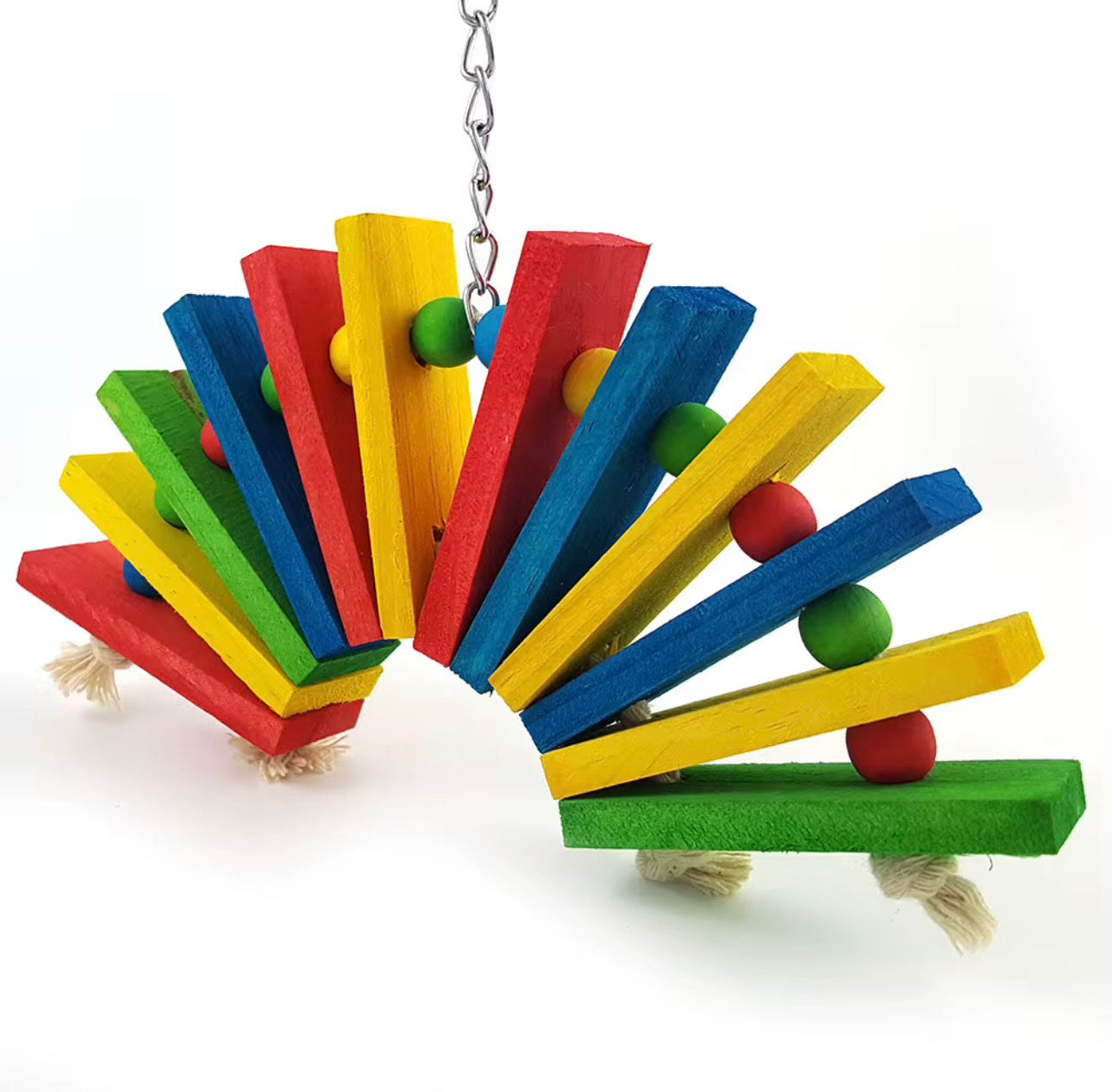 Wooden Rainbow Bird Toy