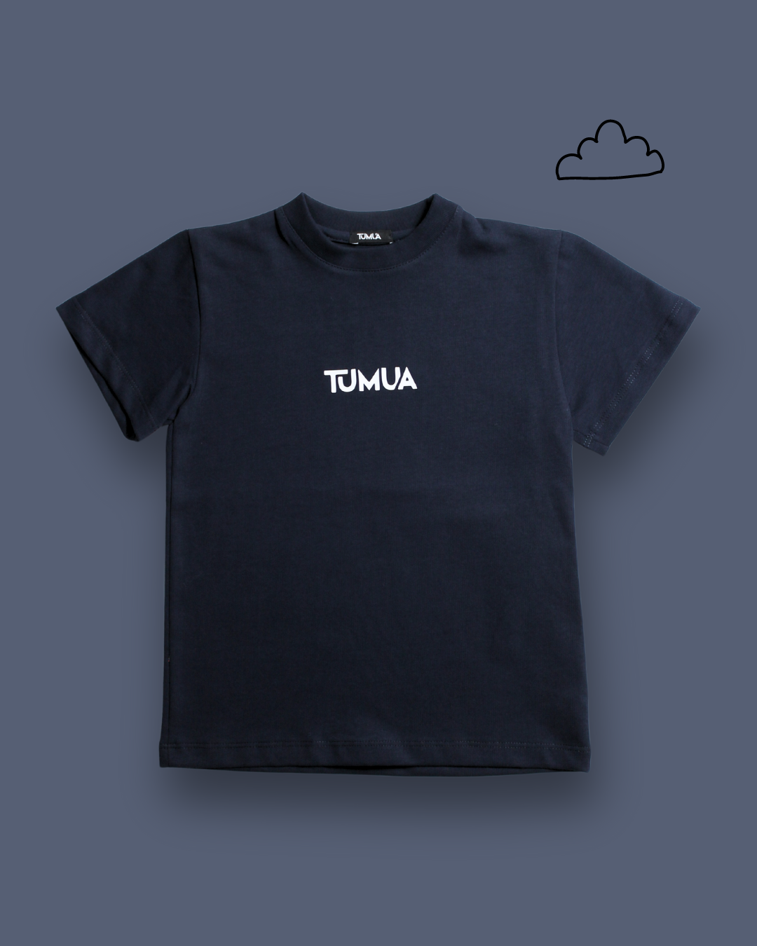 Camiseta azul con relieve niño