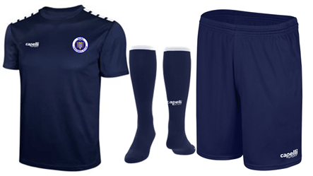 Blue soccer uniform