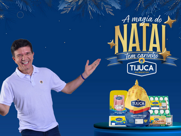 Com o tema ‘A magia do Natal tem carinho’, Tijuca Alimentos apresenta frango congelado com embalagem temática