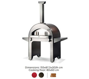 4 pizze with stand copper/diamond grey