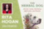 Rita Hogan, Clinical Canine Herbalist, with her book The Herbal Dog — expert in herbal remedies for dogs