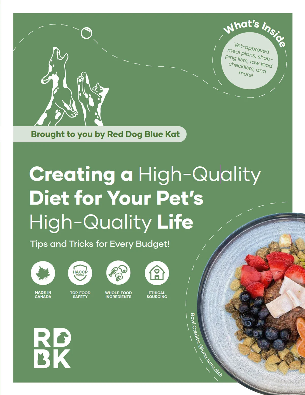 Red Dog Blue Kat ebook high-quality diet raw food budgeting