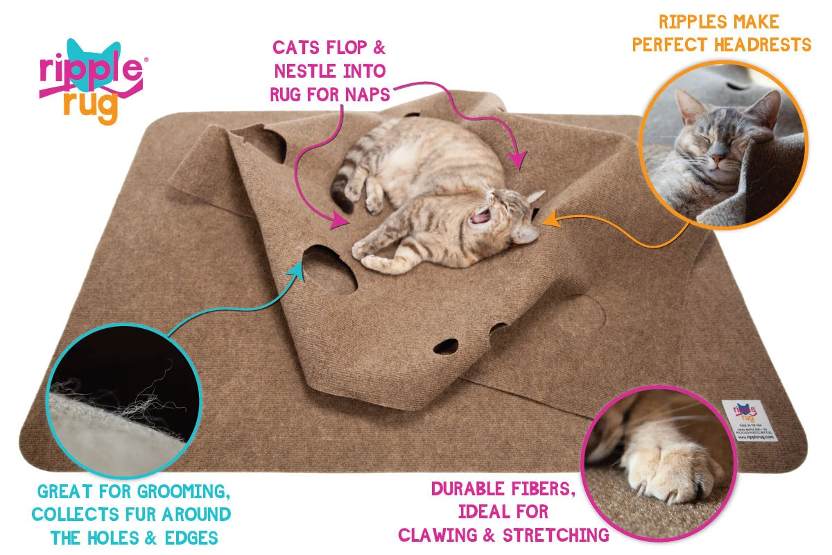 cat mat for playing sleeping ripple rug snugglycat