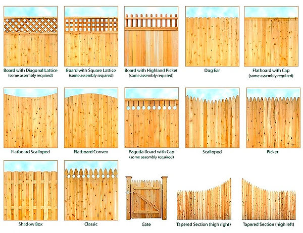 wood fence panel ideas