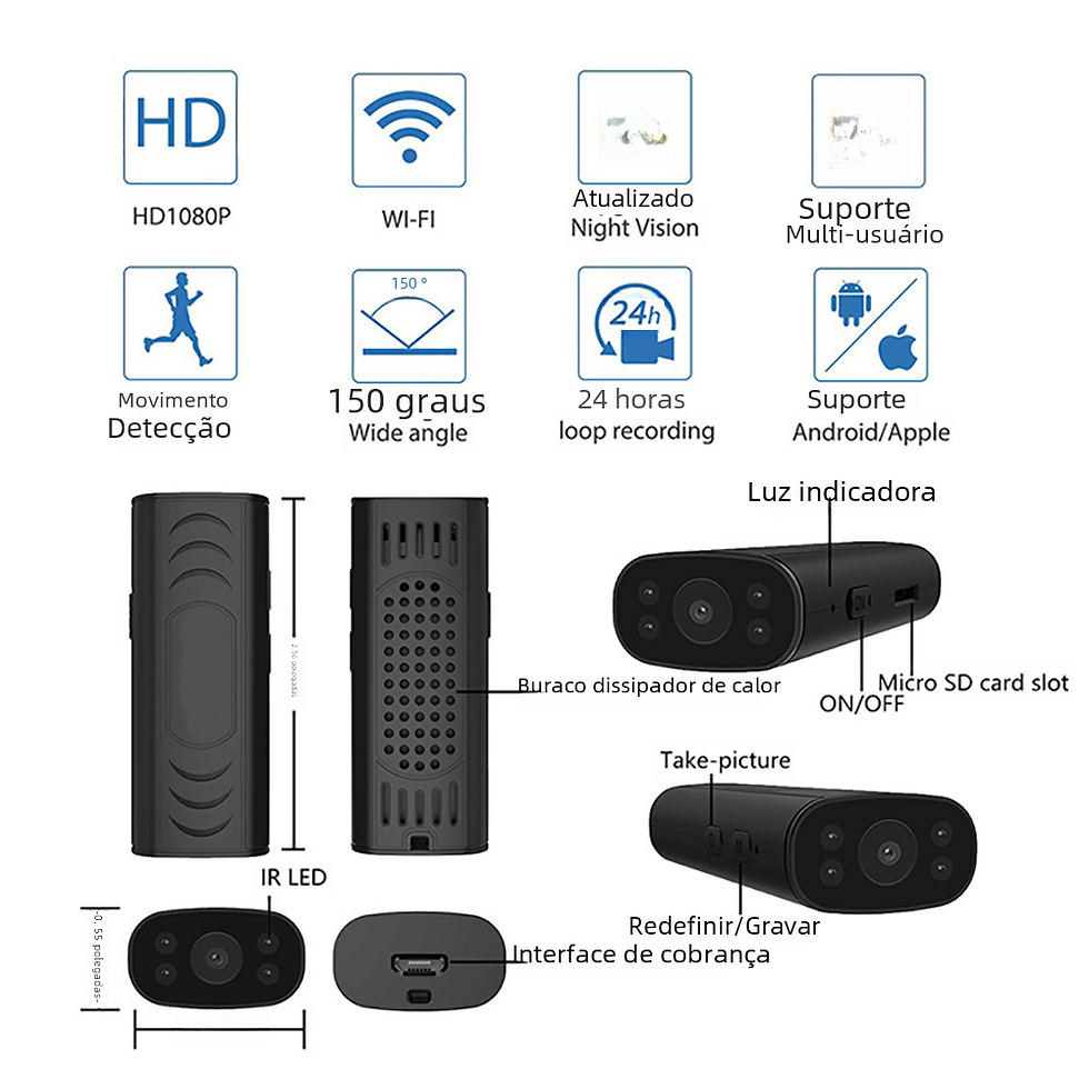 Miniatura: Smart Wireless WiFi Camera for Remote Monitoring