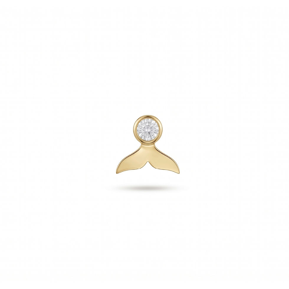 The 14K Gold Fin Piercing