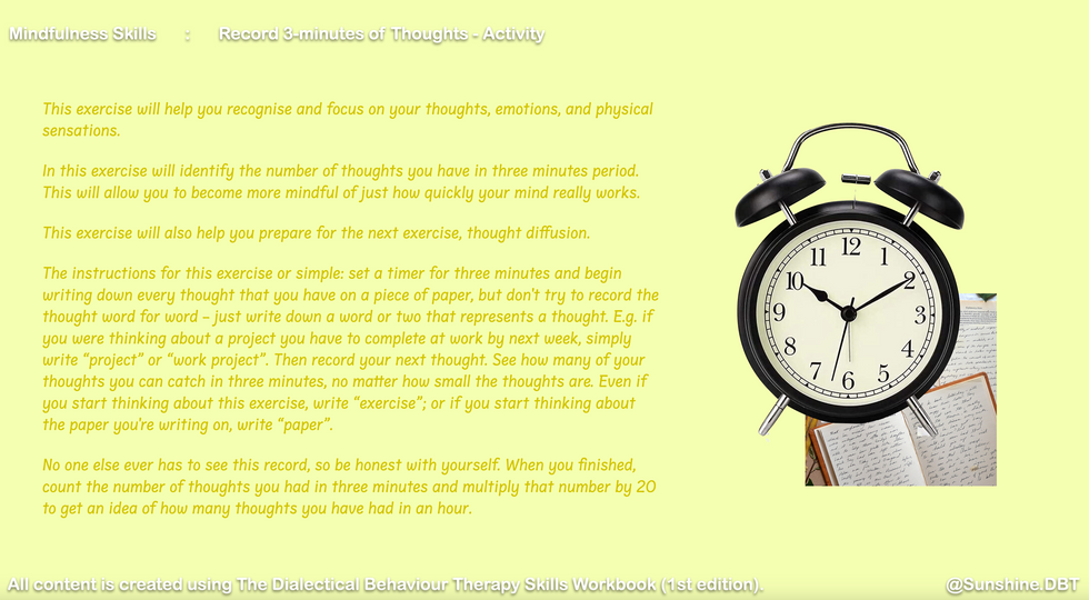 Record 3-minutes of thoughts