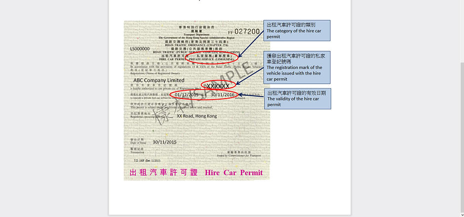 HIRECAR PERMIT