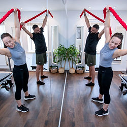 Reformer Pilates session in Potters Bar improving flexibility, posture and core strength with tailored 1:1 guidance.