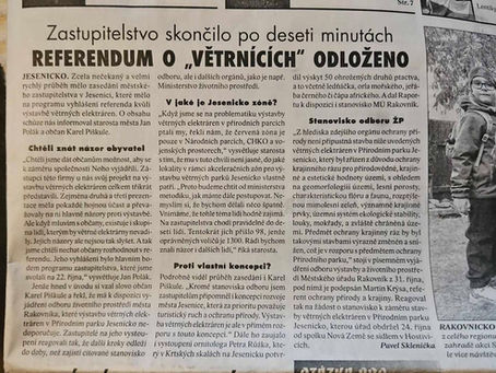 RAPORT - JESENICE PROTI VLASTNÍ KONCEPCI