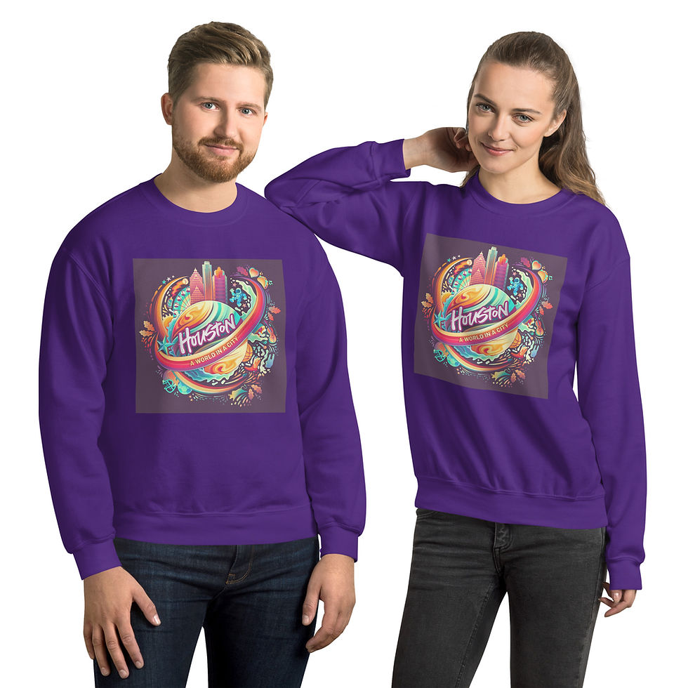 Thumbnail: Unisex Sweatshirt (Dark) - HOUSTON - A World In A City