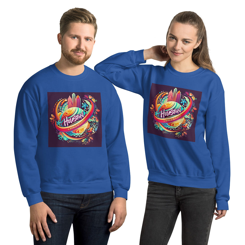 Thumbnail: Unisex Sweatshirt (Dark) - HOUSTON - A World In A City