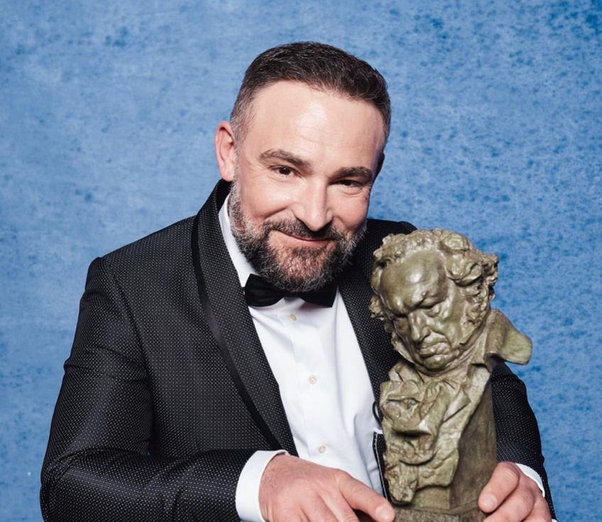 Urko Olazabal recibe el premio Goya a mejor actor de reparto por su papel en Maixabel