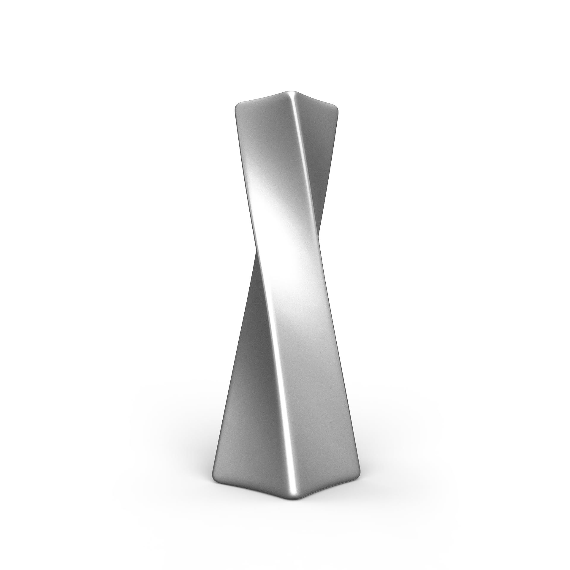 Silver Geometric Vase 11.8"