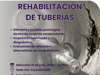 Charla Rehabilitación de tuberías