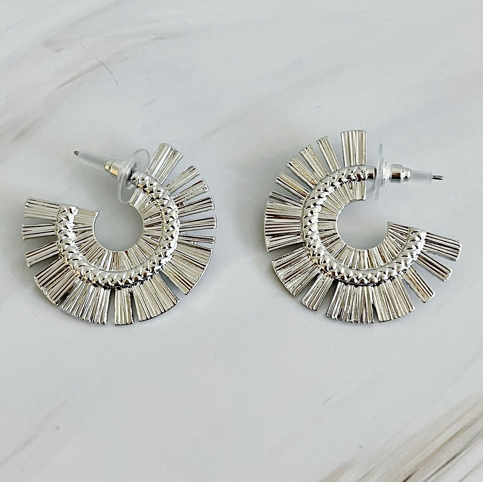 Thumbnail: Sunburst Beauty Hoop Earrings