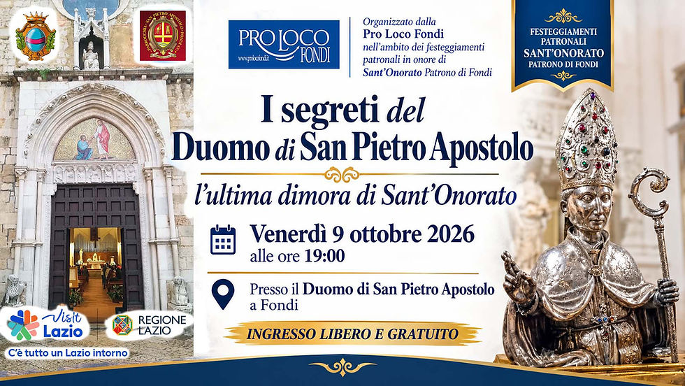 Festa di Sant’Onorato 2026, la Pro Loco Fondi svela i segreti del Duomo di San Pietro Apostolo