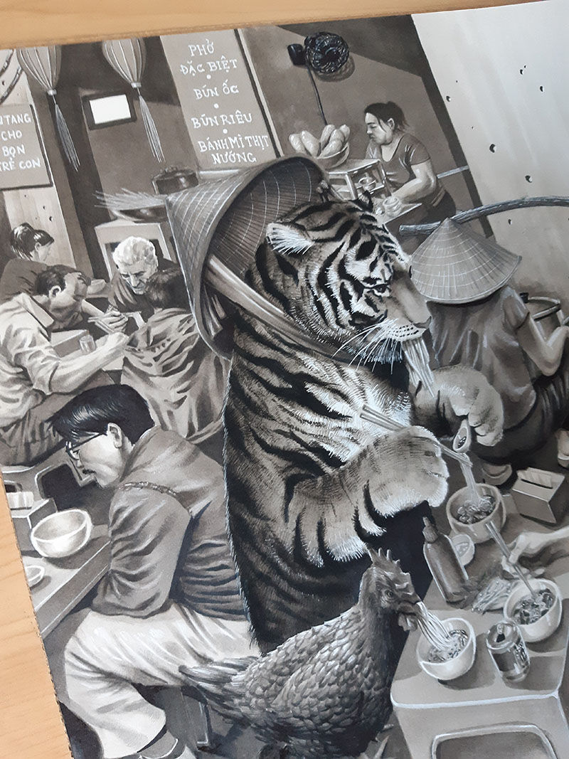 Thumbnail: Lunch With Friends Original Art