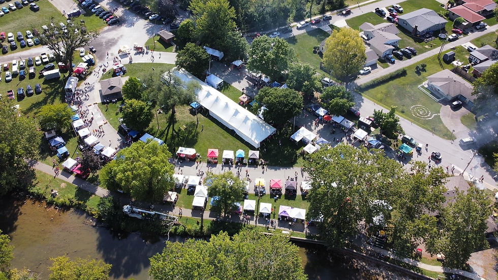 Aerial view of fair
