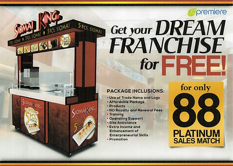 free siomai king food cart franchise