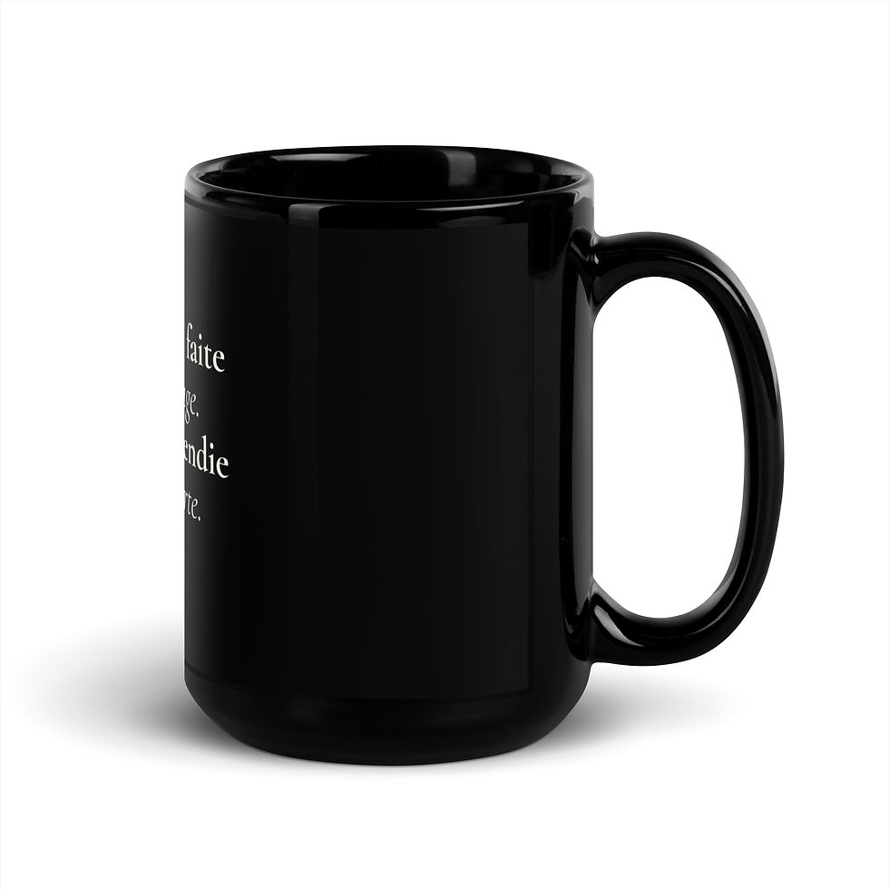 Thumbnail: Mug Noir Brillant — « Je ne suis pas faite pour être sage » | Selene