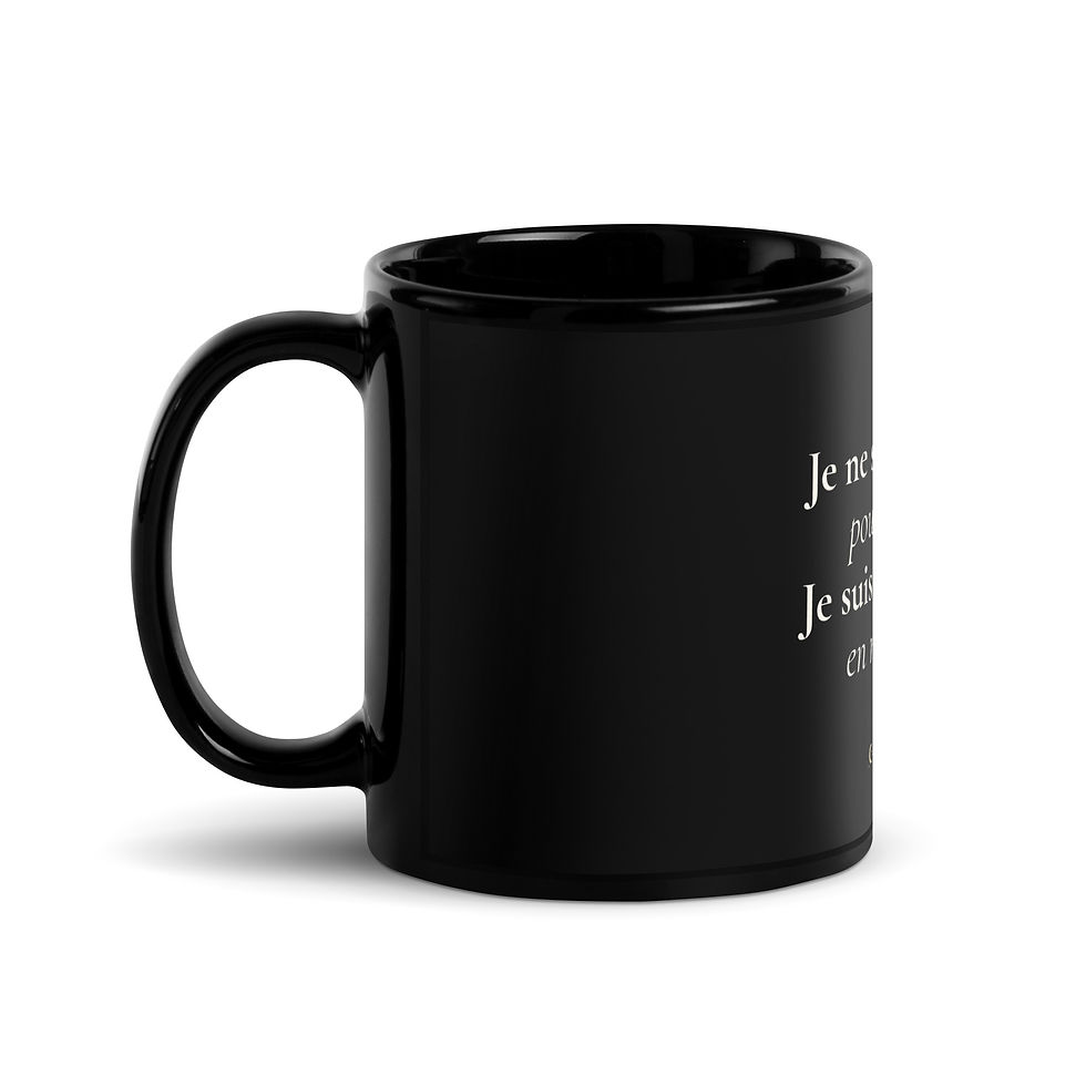 Thumbnail: Mug Noir Brillant — « Je ne suis pas faite pour être sage » | Selene