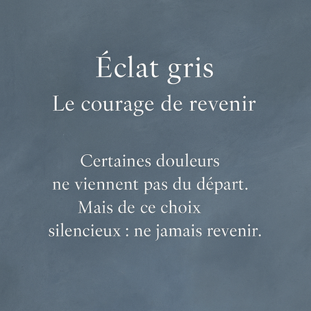 🌘 Éclat gris – Le courage de revenir