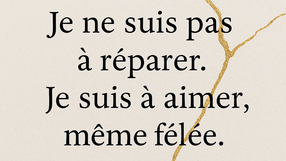 À l’endroit de la fêlure