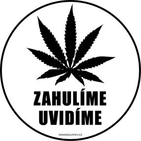 Samolepka na auto – Zahulíme uvidíme