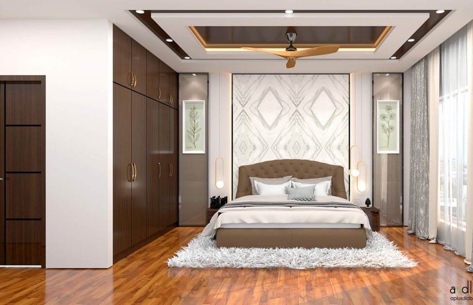Bedroom Interior design project in Irba, Ranchi Jharkhand of 4500 square feet residence.