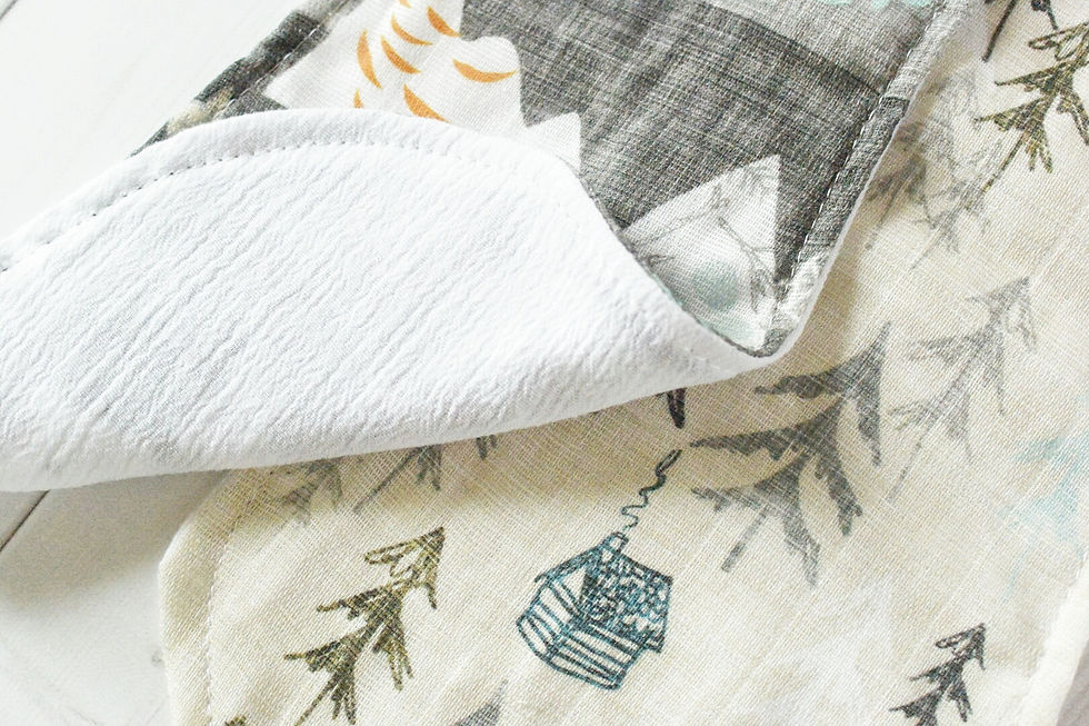 Thumbnail: Organic Sweet Pea Gauze Burp Cloth Set