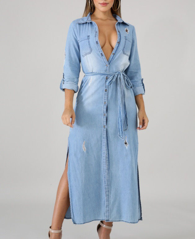 Thumbnail: IN CONTROL DENIM DRESS