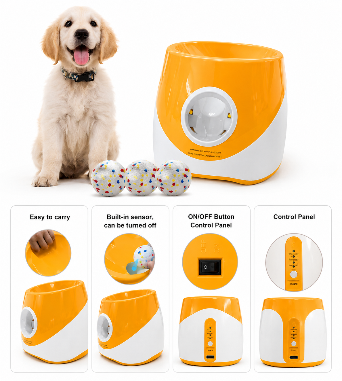 ALL FOR PAWS Automatic Dog Ball Launcher.