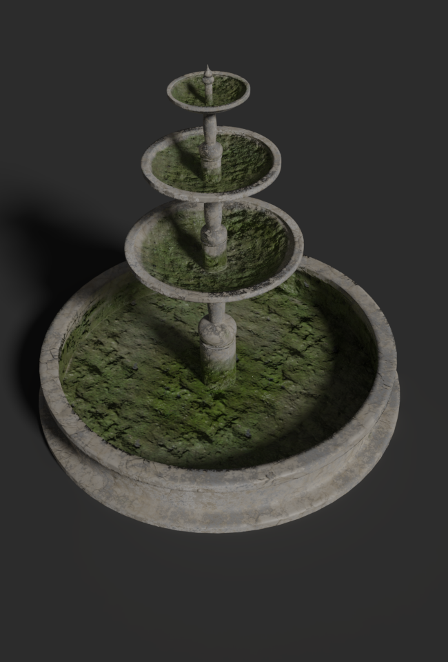 Fountain With Algae