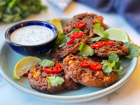 Sweetcorn and Brown Crab Meat Fritters