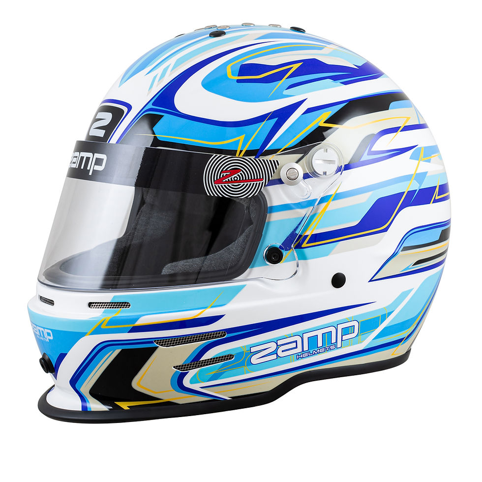 Miniatura: CASCO ZAMP RZ-42 YOUTH WHITE / BLUE - CASCO BAMBINO