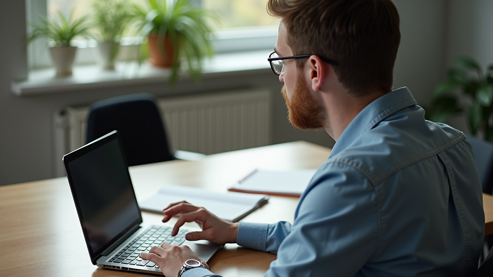 High angle view of a coaching session with notes and laptop