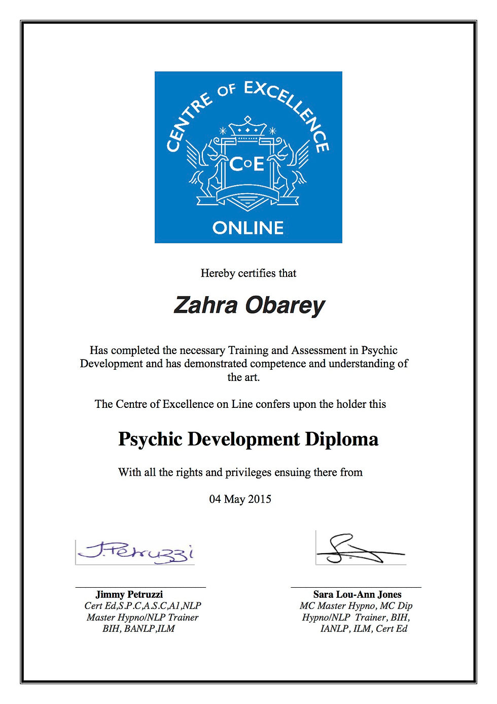 Psychic Development Diploma