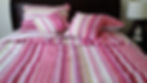 Thumbnail: Lovely Stunning Stripes Red & Pink Reversible Quilted Coverlet Bedspread Set