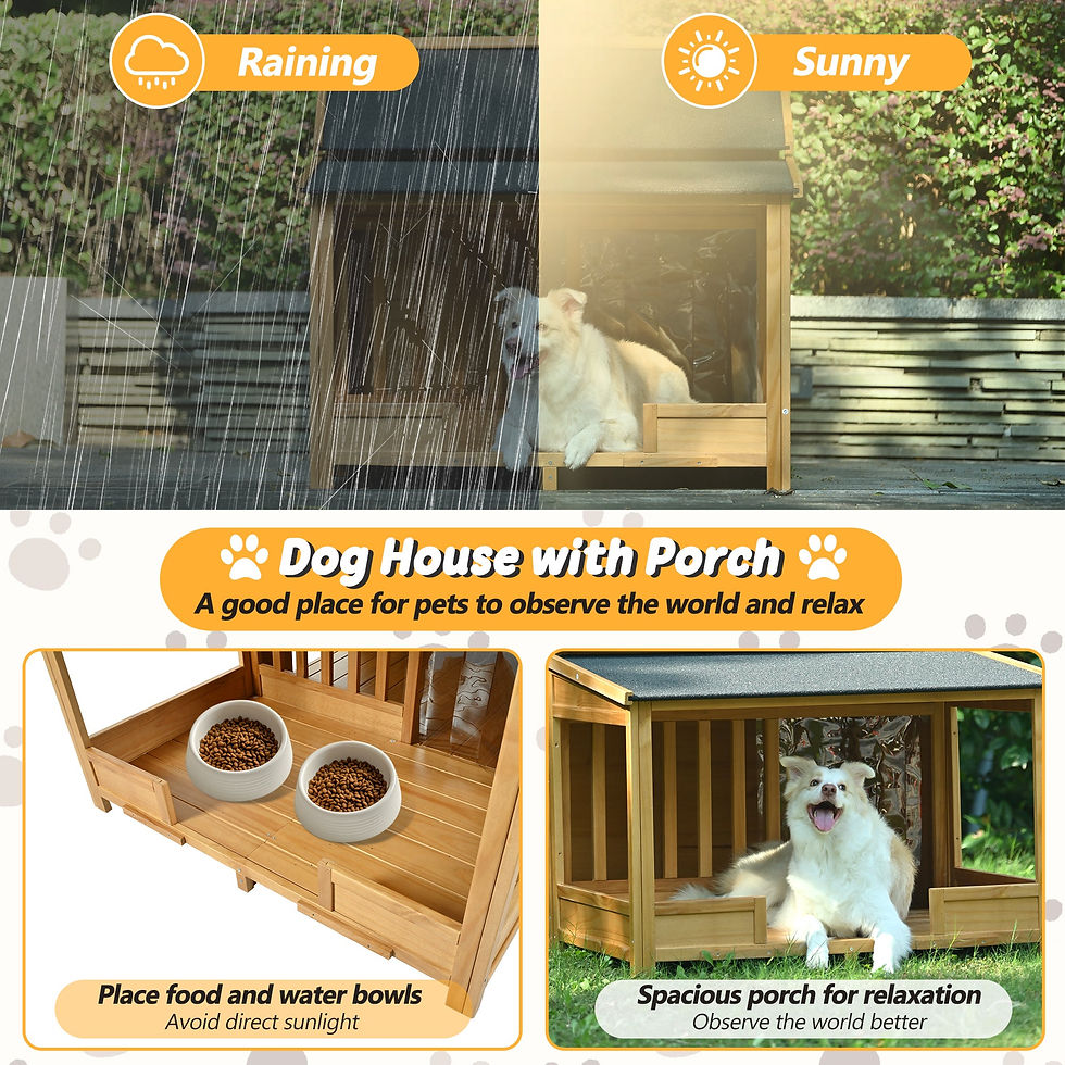 Miniatura: Large Outdoor Dog House With Insulated Liner for Winter