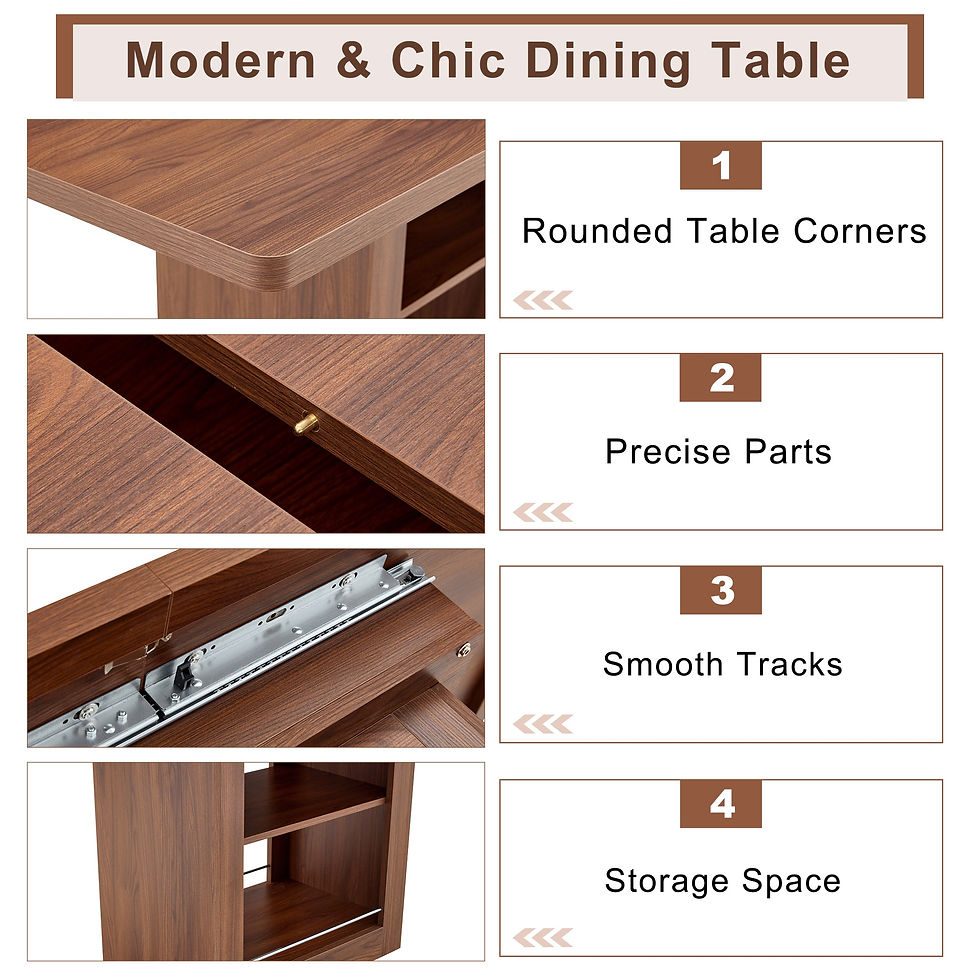 Thumbnail: Expandable Dining Table With Storage
