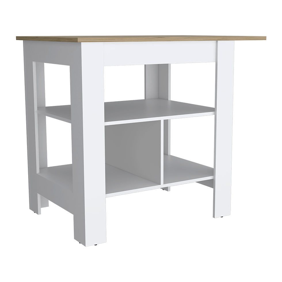 Thumbnail: Bowie 2 Piece Kitchen Set, White / Light Oak